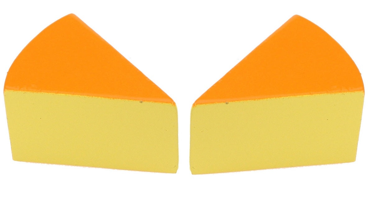 2 x Wooden Cheese Wedges