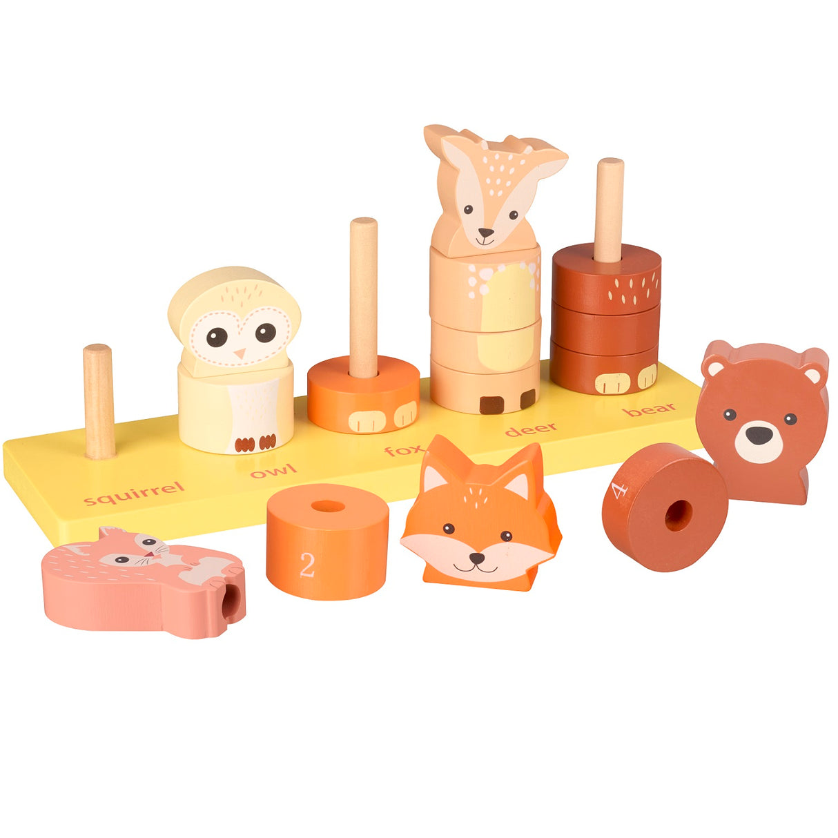 Woodland Animals Count and Stack Game