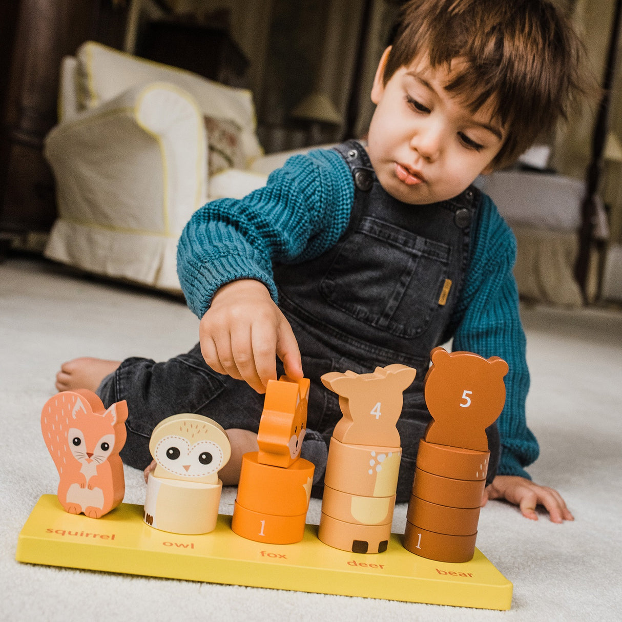 Woodland Animals Count and Stack Game