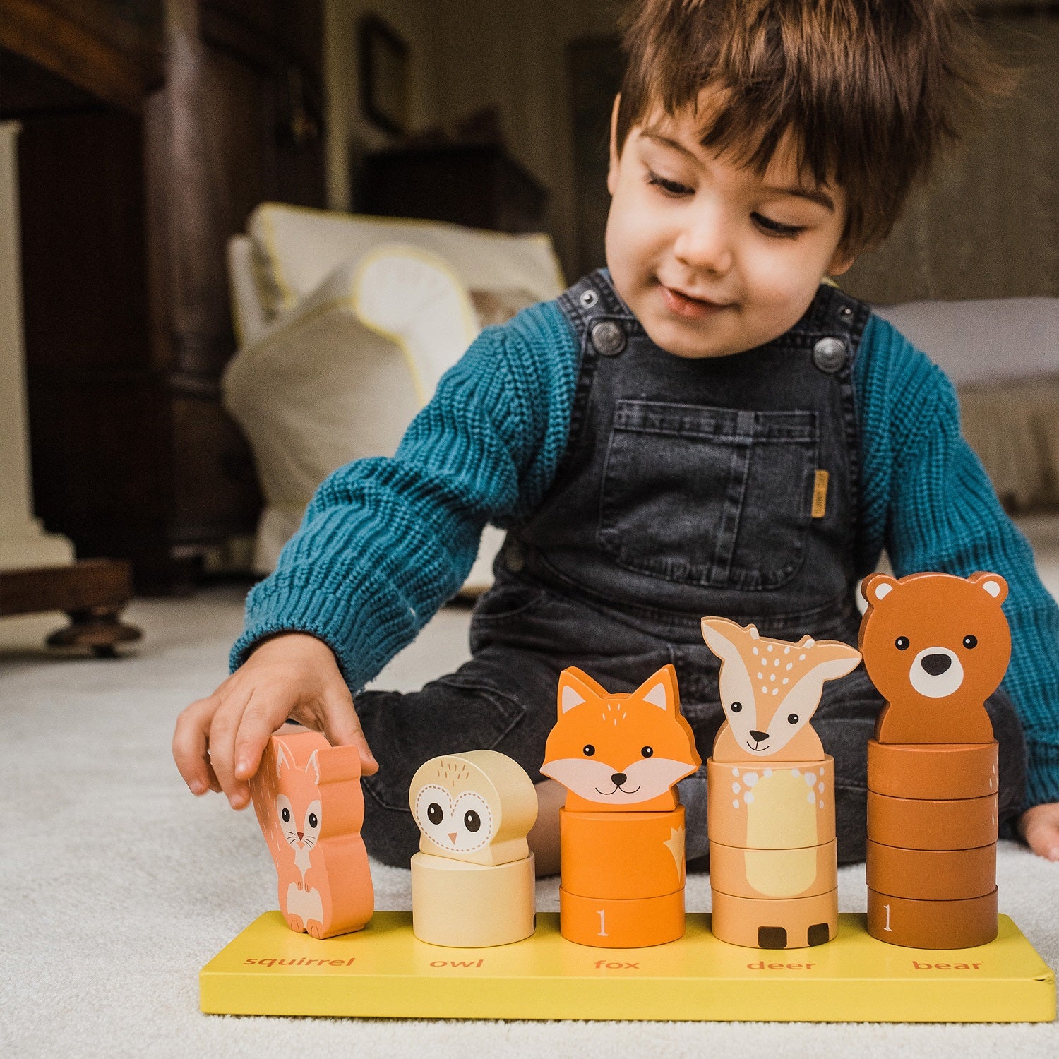 Woodland Animals Count and Stack Game