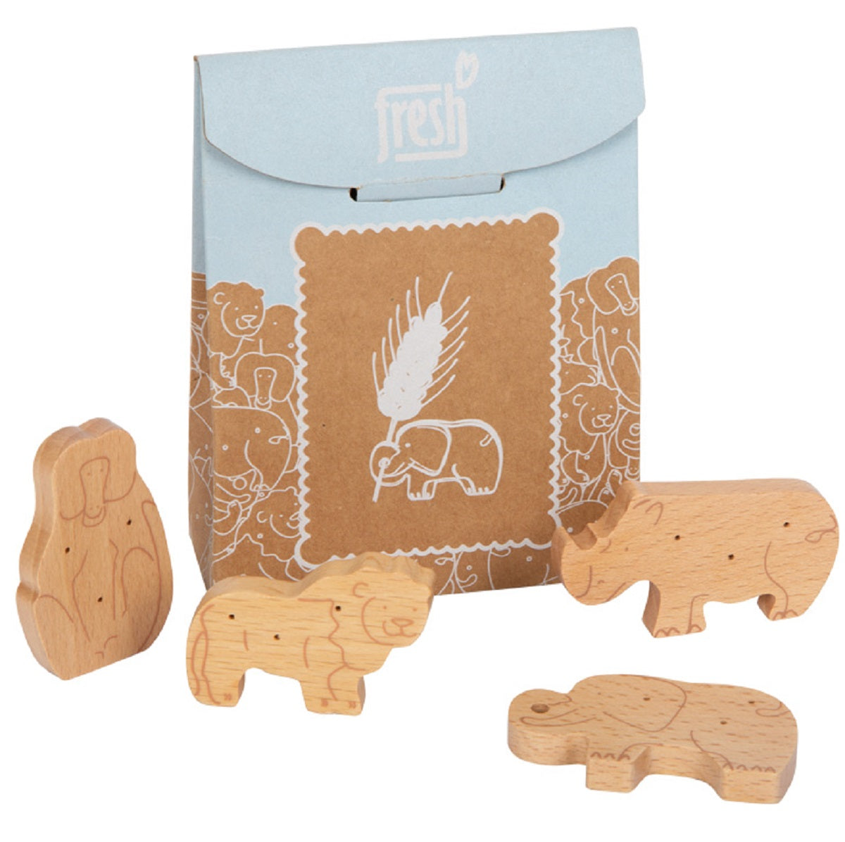 Box of Wooden Animal Crackers