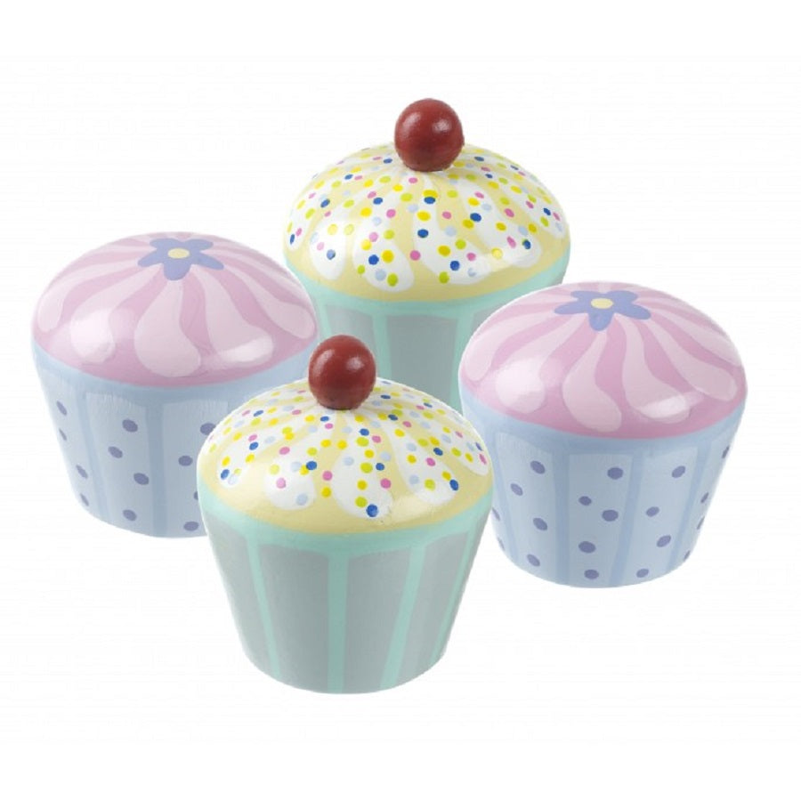 Set of Wooden Cupcakes