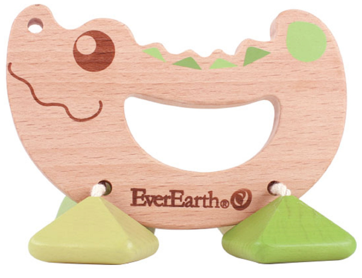 Crocodile Wooden Rattle Toy