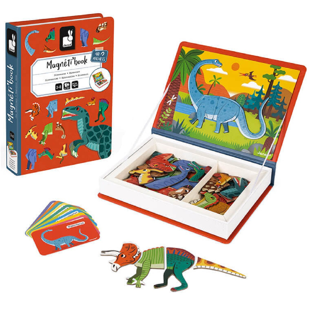 Magnetic Book with 40 Magnets - Dinosaurs