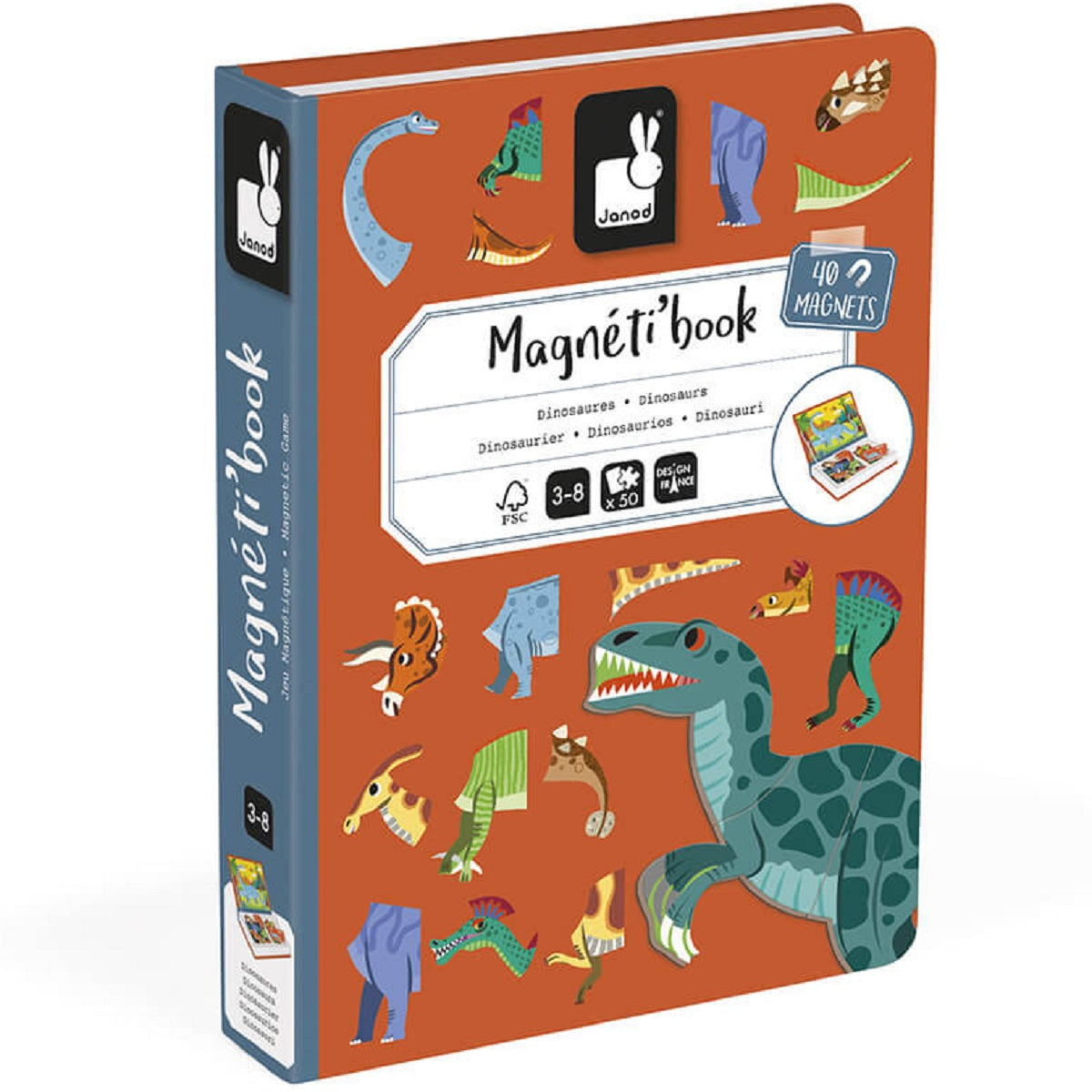 Magnetic Book with 40 Magnets - Dinosaurs
