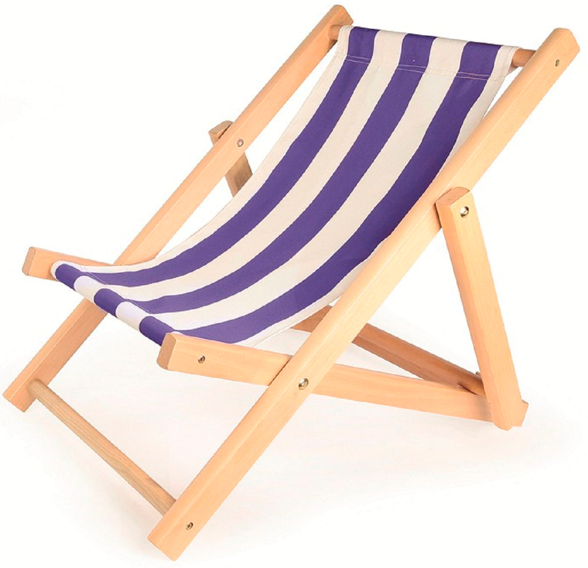 Kids Blue/White Stripe Deckchair
