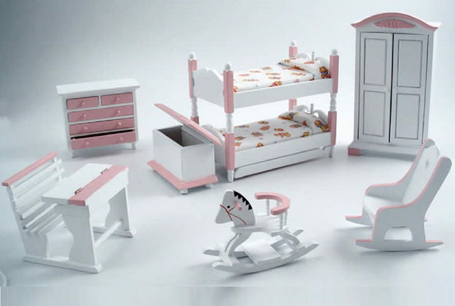 Streets Ahead Pink Deluxe Bunk Nursery Set