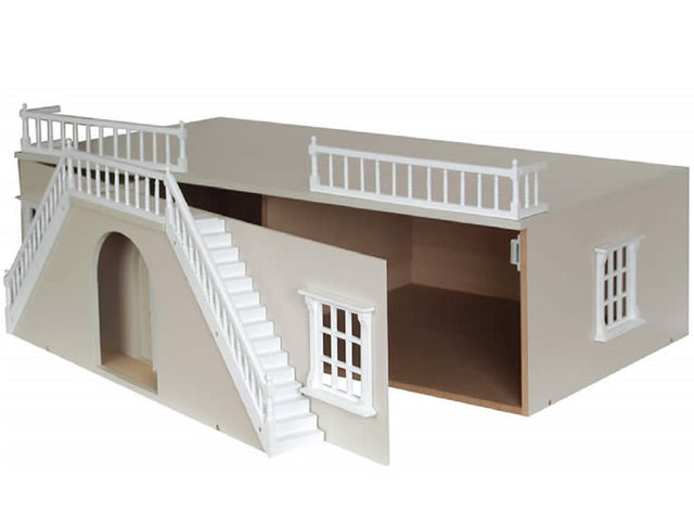 Streets Ahead Dollshouse Arch Front Basement - Painted