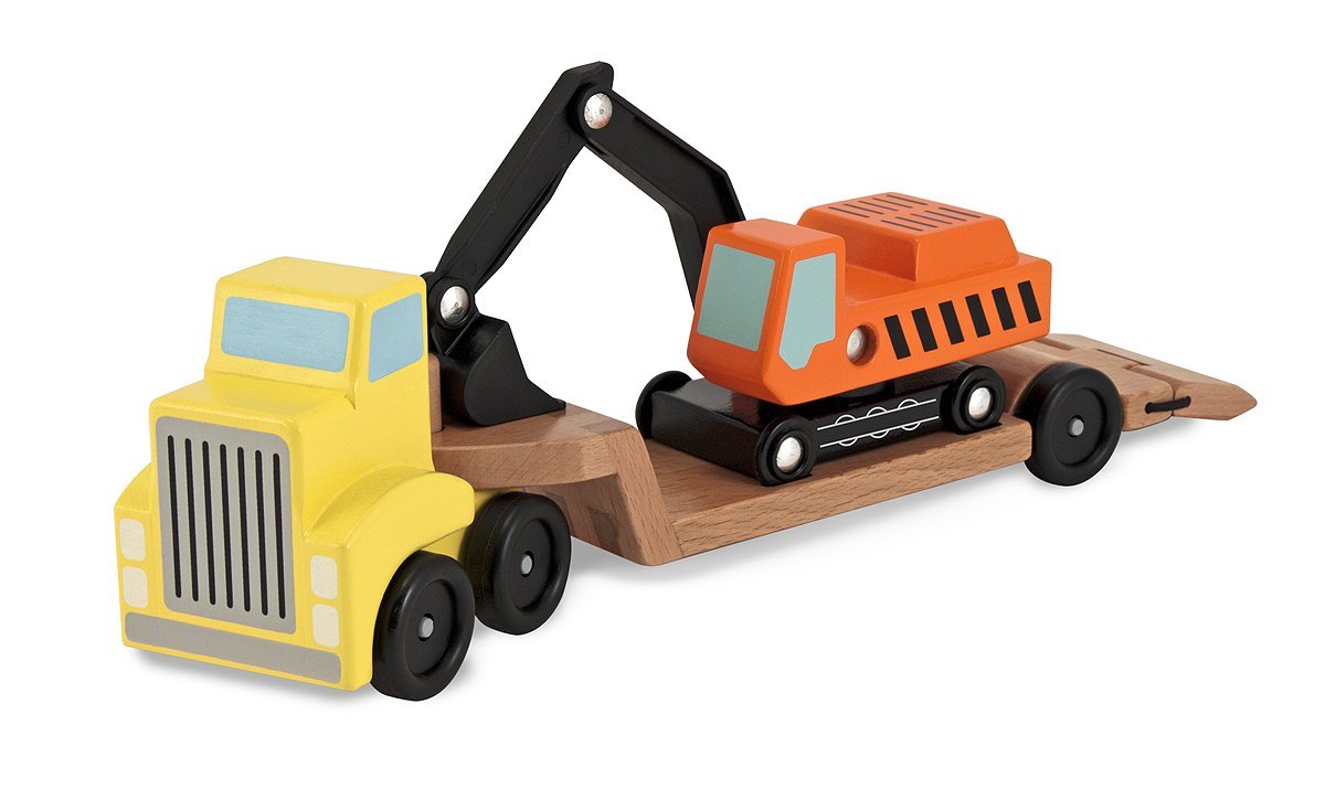 Digger and Low Loader Truck Play Set