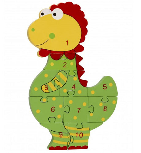 Dinosaur Wooden Number Puzzle