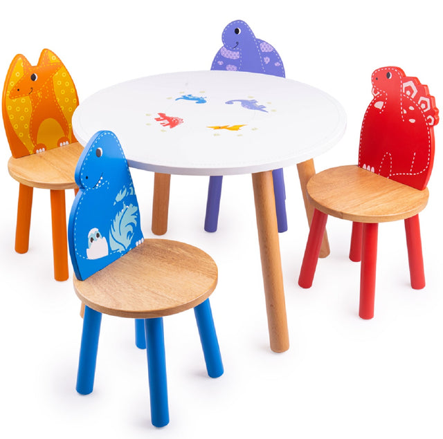 Dinosaur Table and 4 Chairs Set