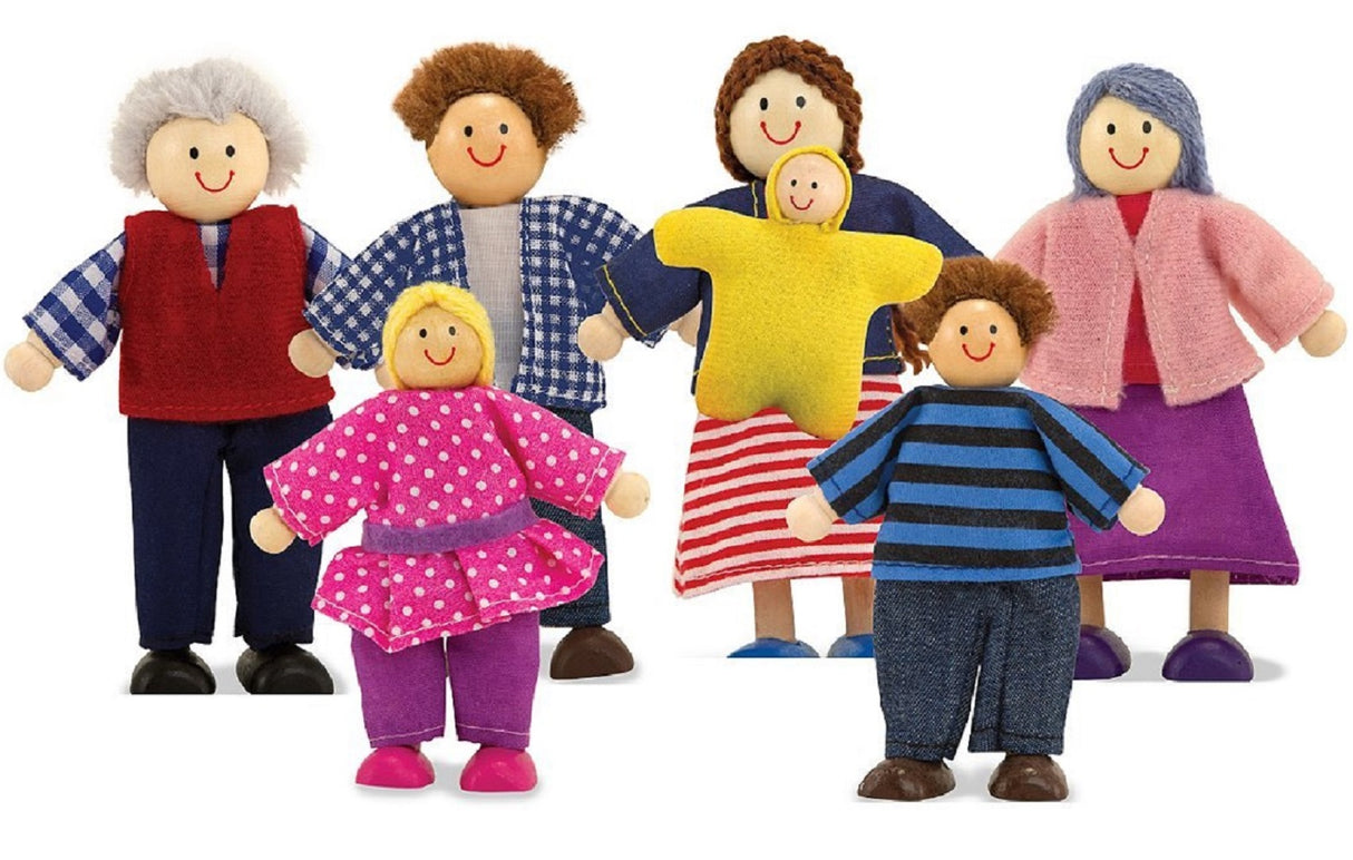 Wooden Doll Family