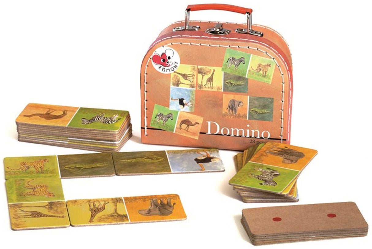 Jungle Animal Dominoes in a Suitcase