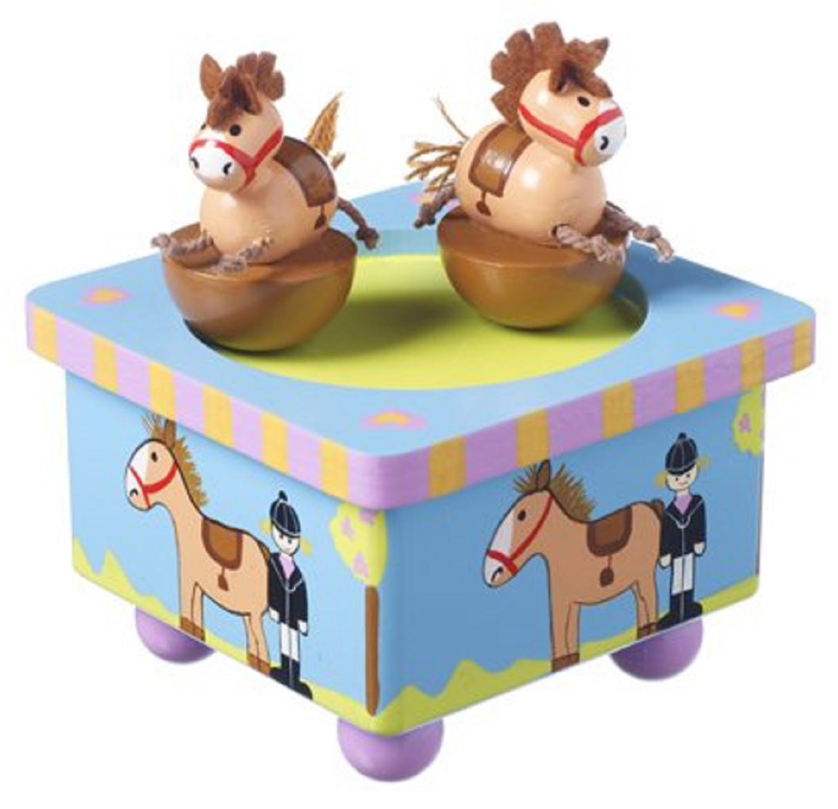 Dancing Pony Wooden Music Box