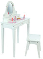 White Wooden Dressing Table & Stool