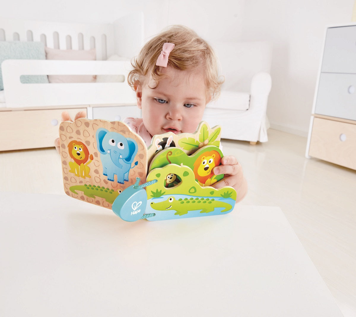 Baby's Wooden Wild Animal Book