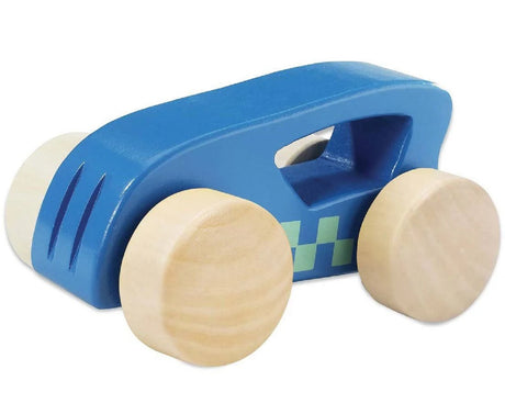 First Little Wooden Car - Blue
