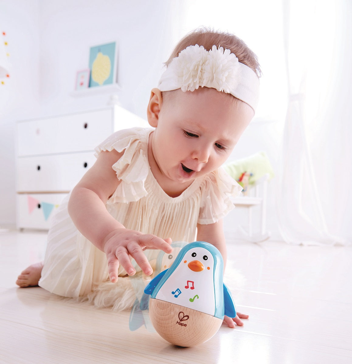 Wooden Penguin Music Wobbler