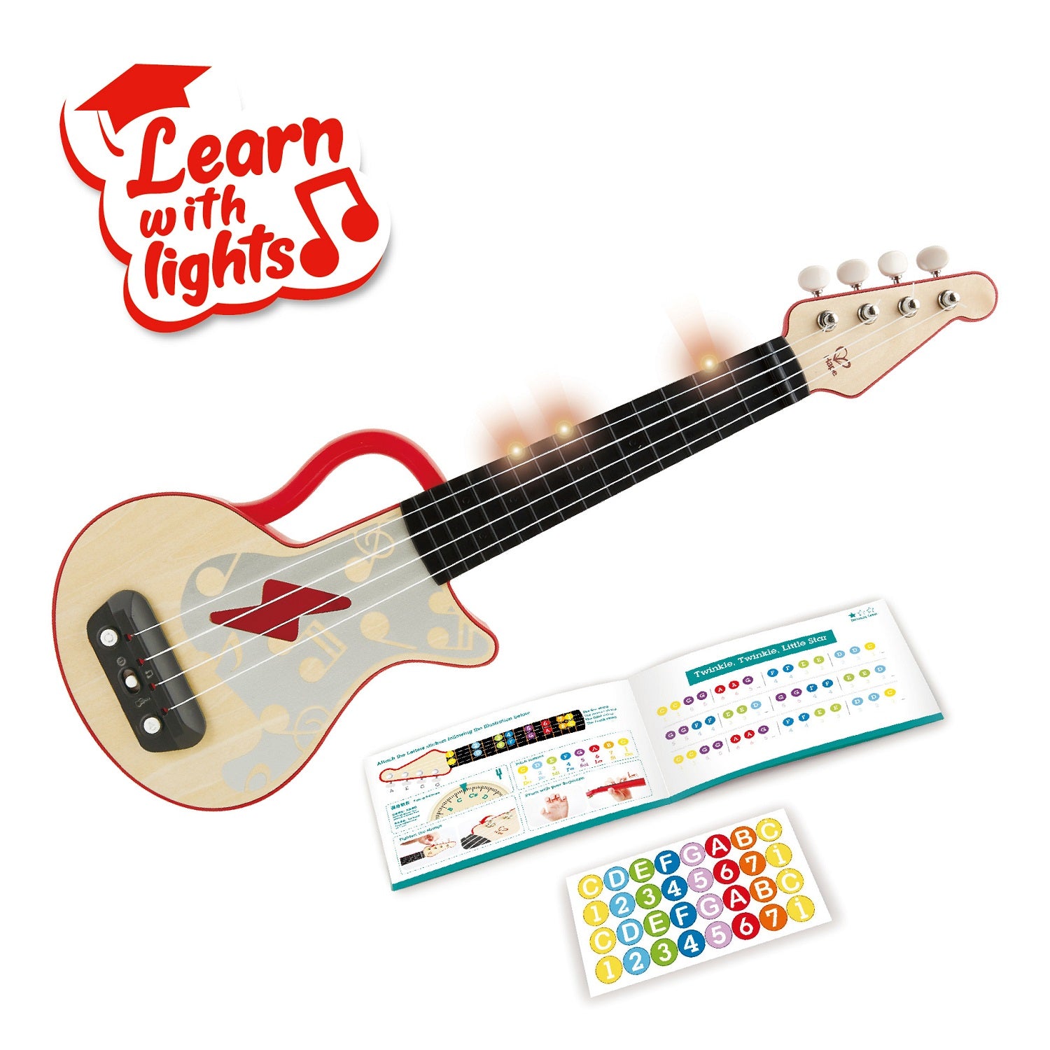Learn with Lights Ukulele - Red