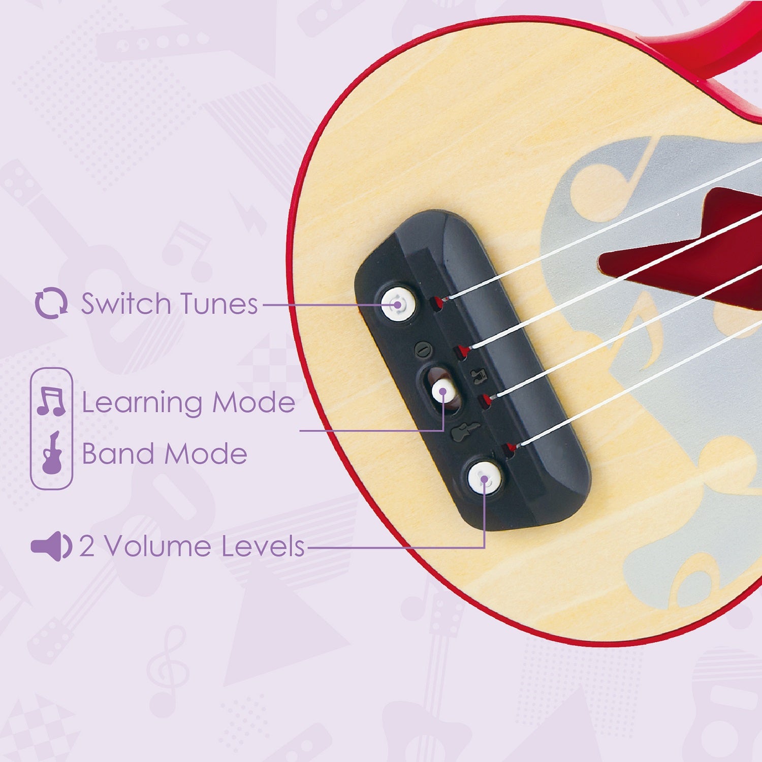 Learn with Lights Ukulele - Red