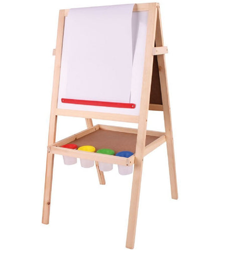 Childrens Easel - Chalkboard & Whiteboard with Paper Roll