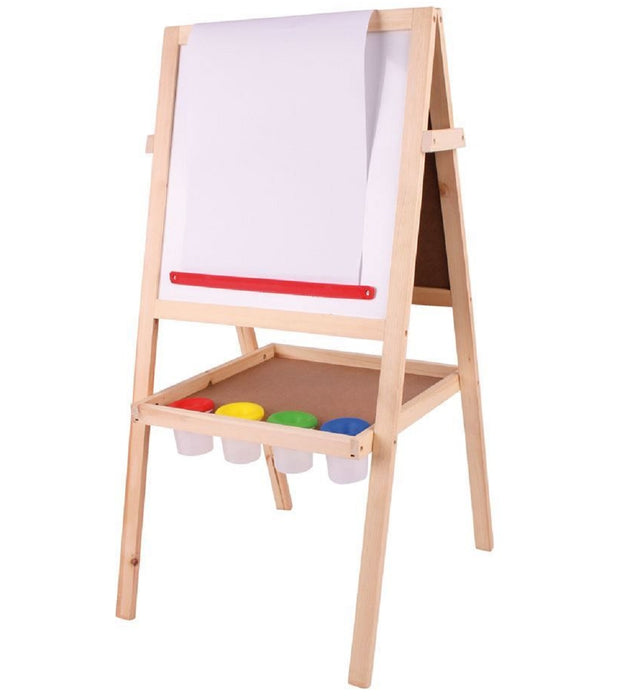 Childrens Easel - Chalkboard & Whiteboard with Paper Roll