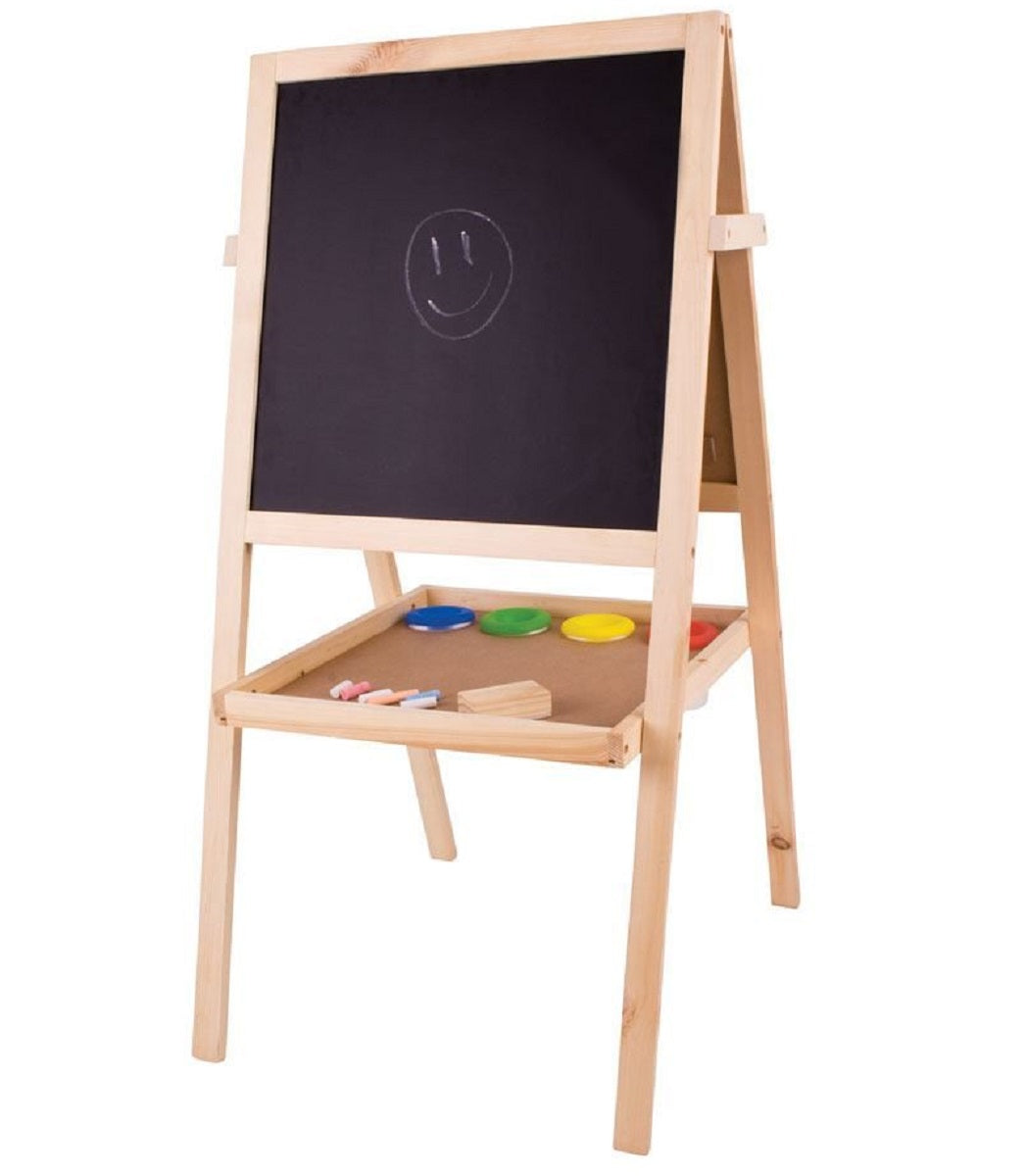 Childrens Easel - Chalkboard & Whiteboard with Paper Roll