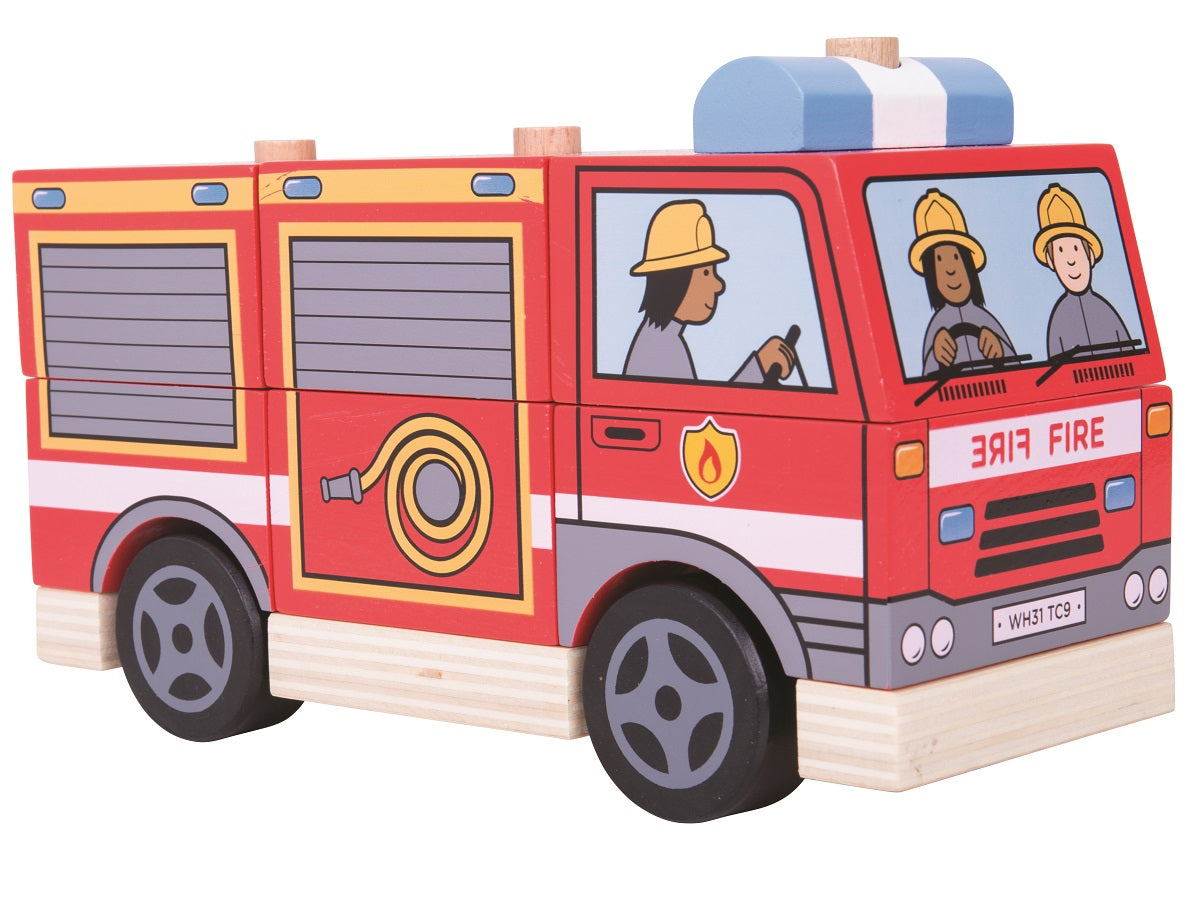 Stacking Wooden Fire Engine