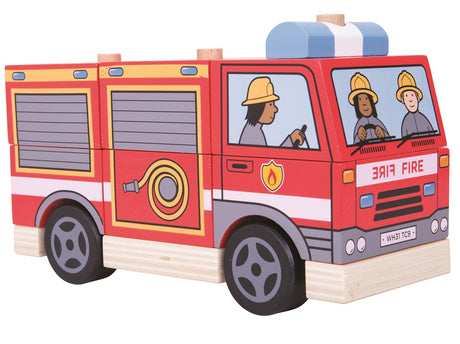 Stacking Wooden Fire Engine