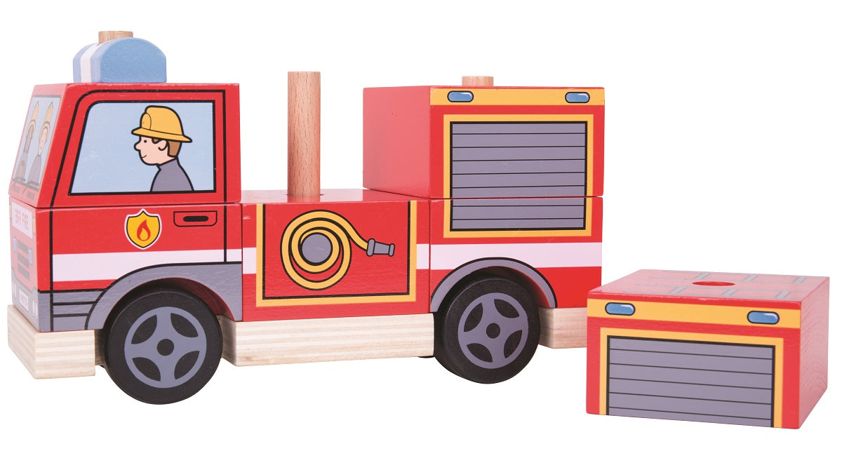 Stacking Wooden Fire Engine 1