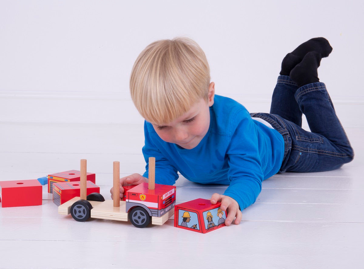 Stacking Wooden Fire Engine 3