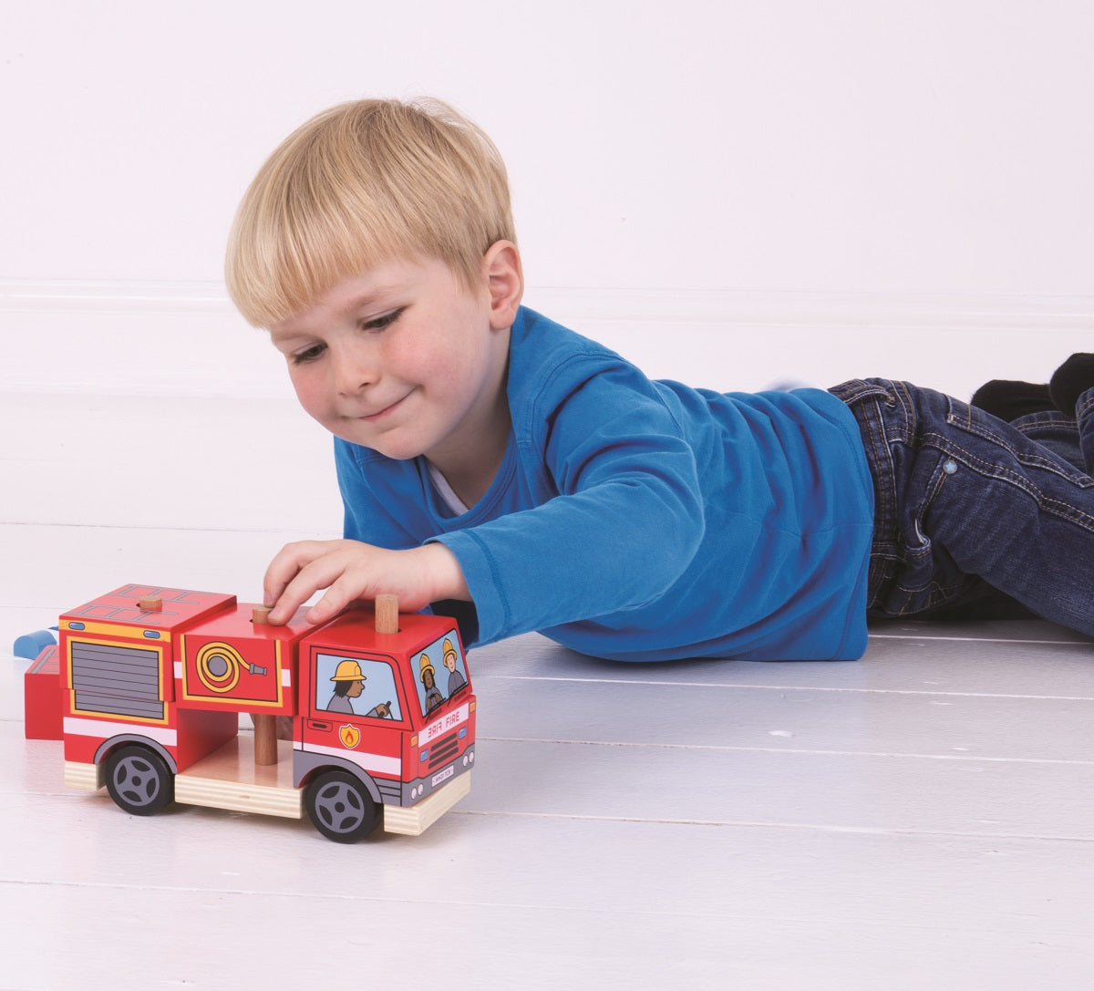 Stacking Wooden Fire Engine 2