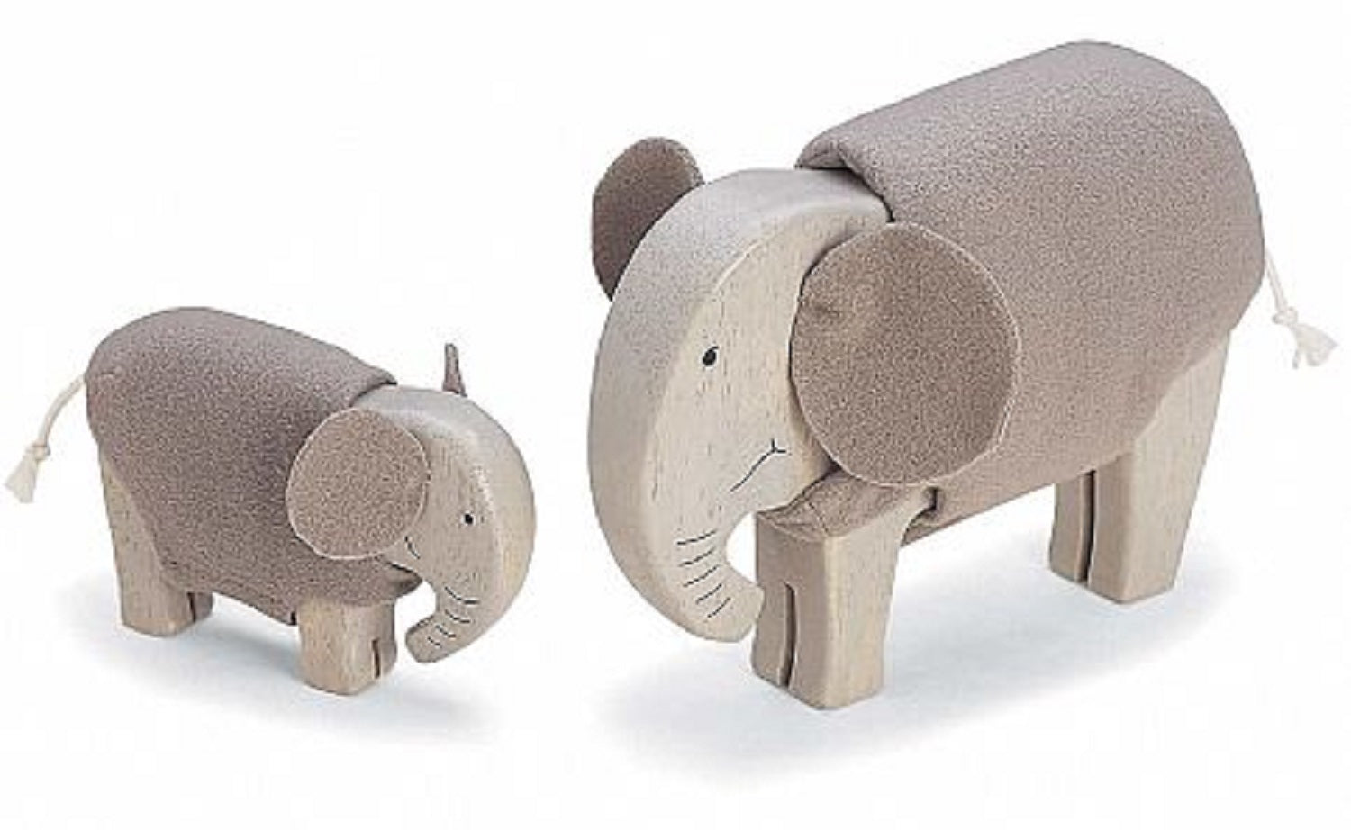 Wooden Elephant Toy Set