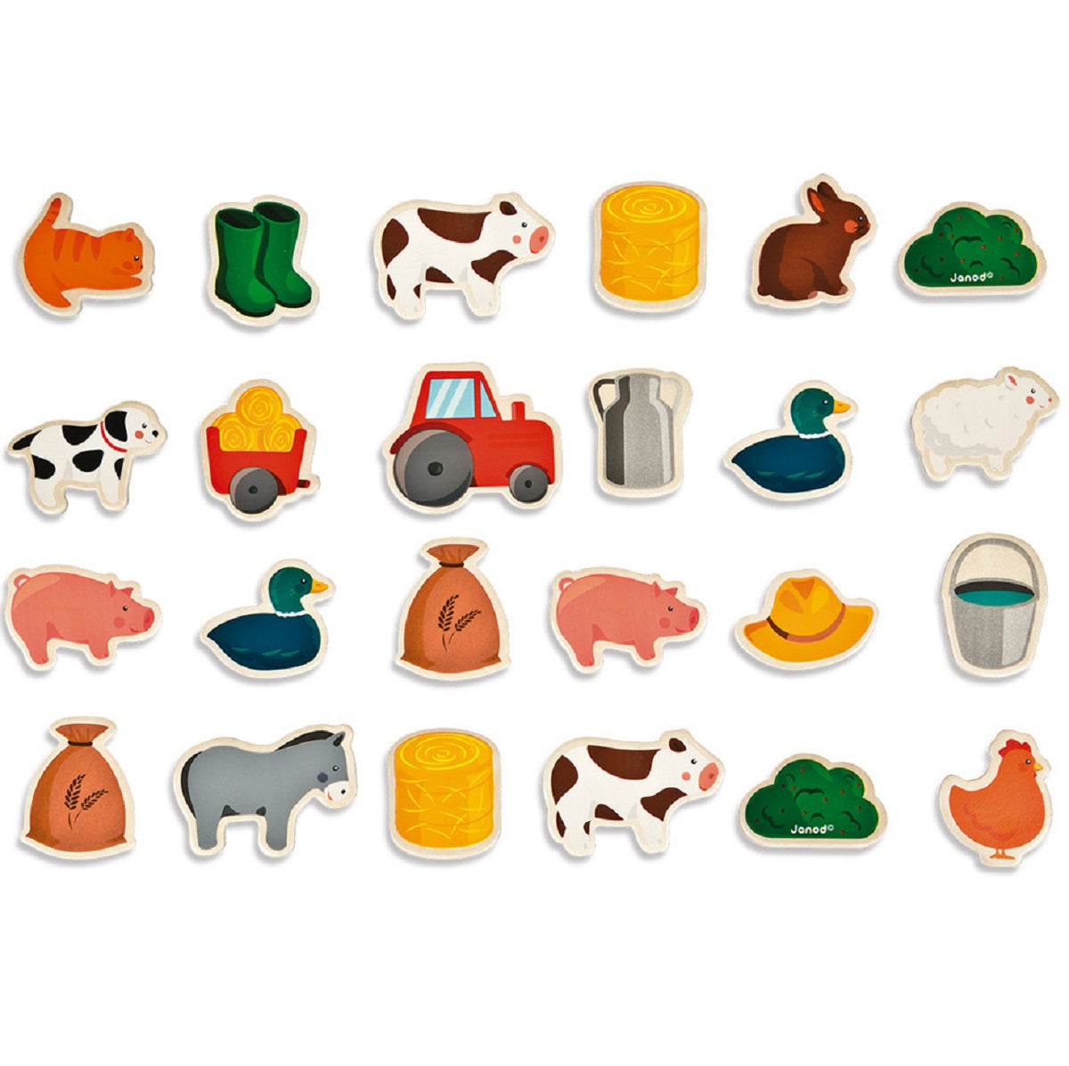 Farm Magnets Set - 24 Pieces