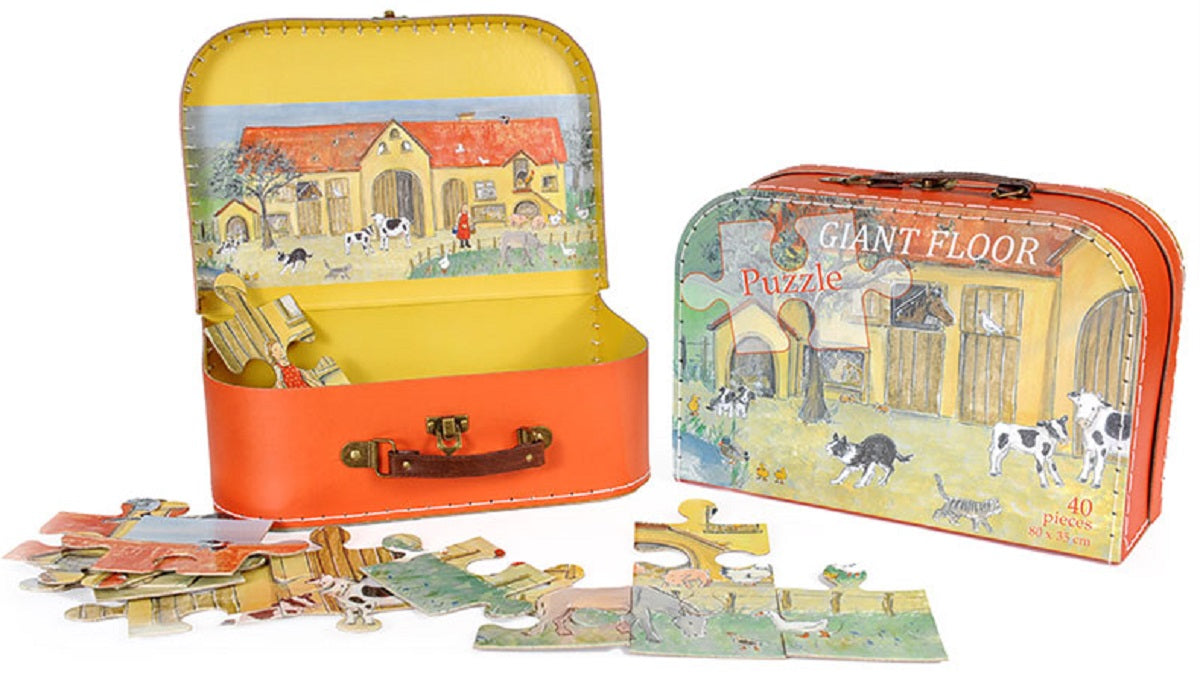 Giant Farm Jigsaw Puzzle in a Suitcase