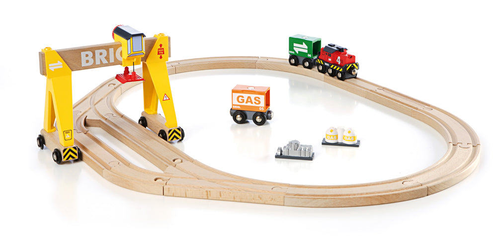 Brio Freight Crane Train Set