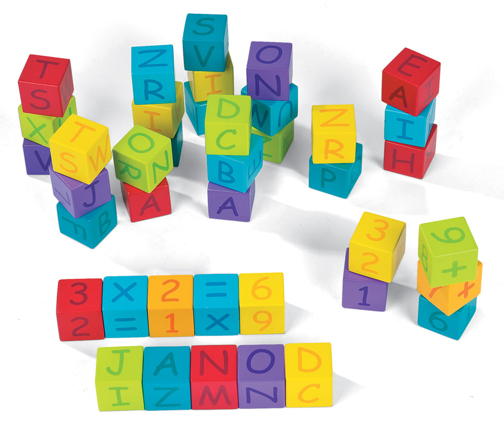 Janod 40 Letter and Number Cubes