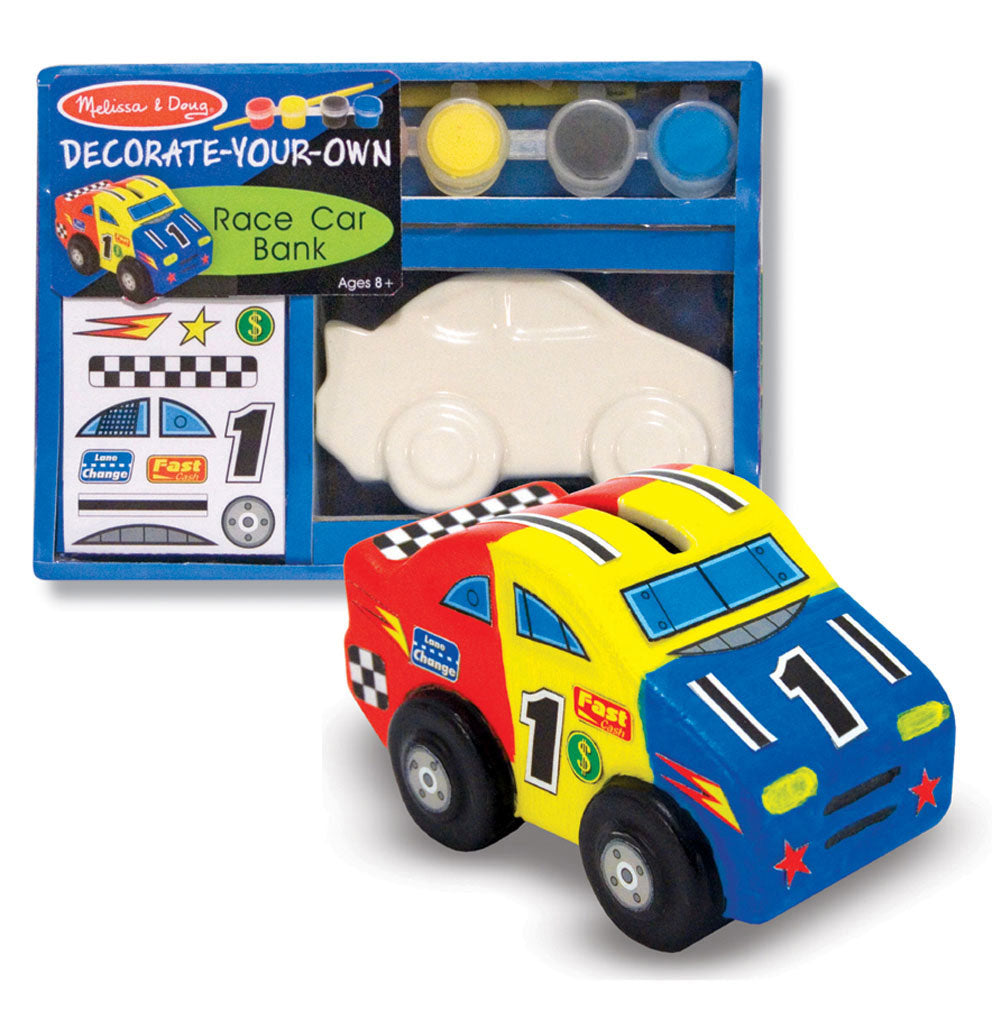 Melissa and Doug Decorate Your Own Race Car Money Box