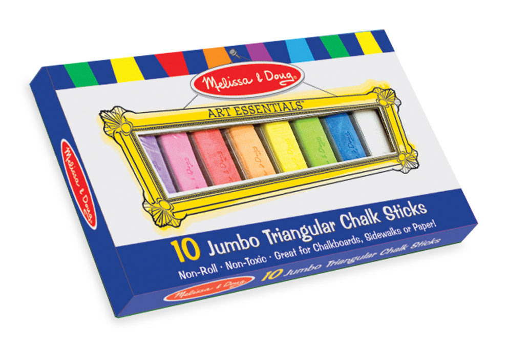 Jumbo Triangular Chalk Sticks - Pack of 10