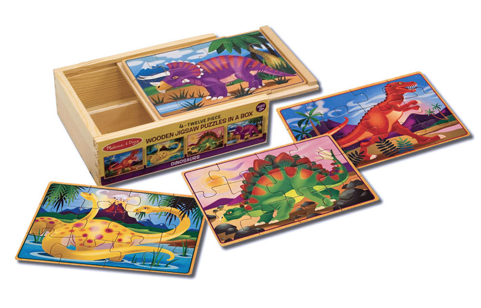 Melissa and Doug Dinosaur Puzzles in a Box