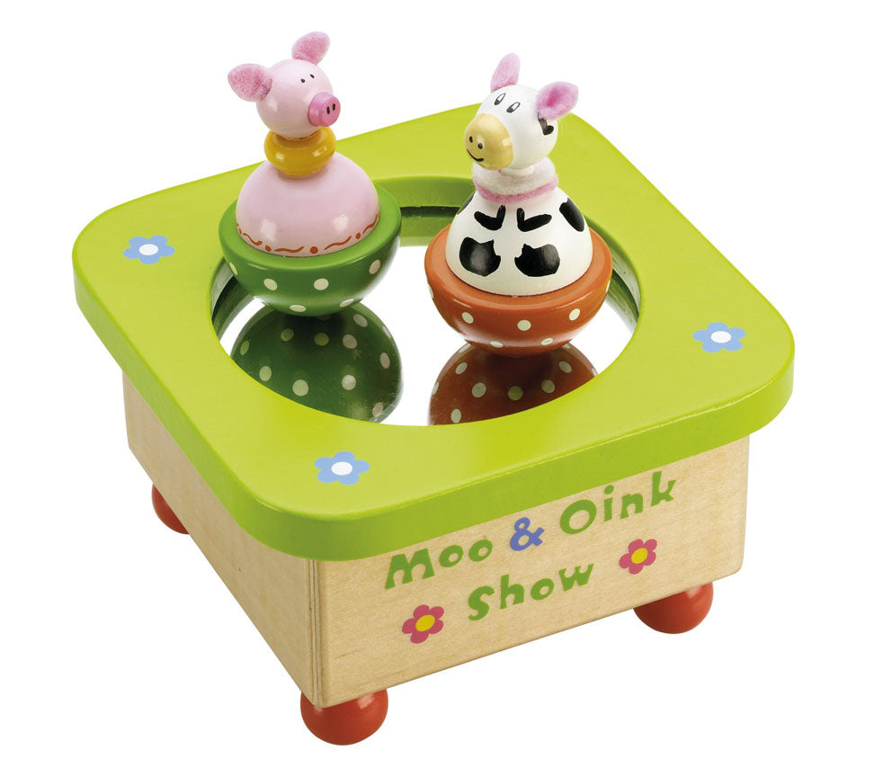 John Crane Tidlo Moo and Oink Music Box