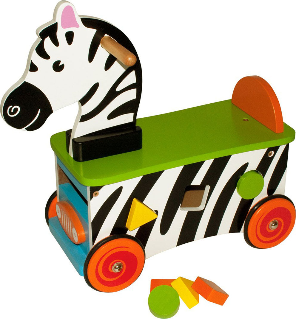 BigJigs Shape Sorter Ride On Zebra