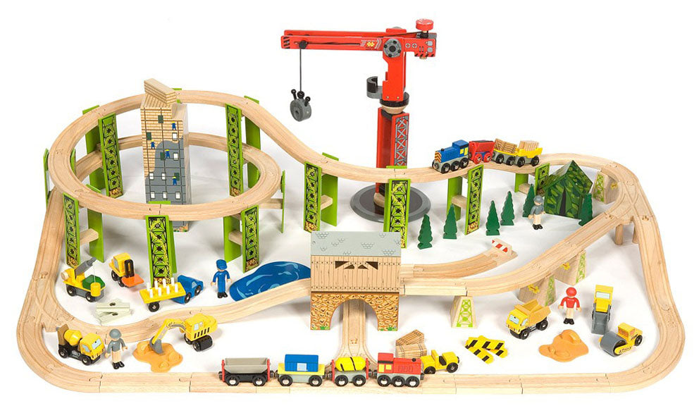 BigJigs Construction Train Set (116 pieces)