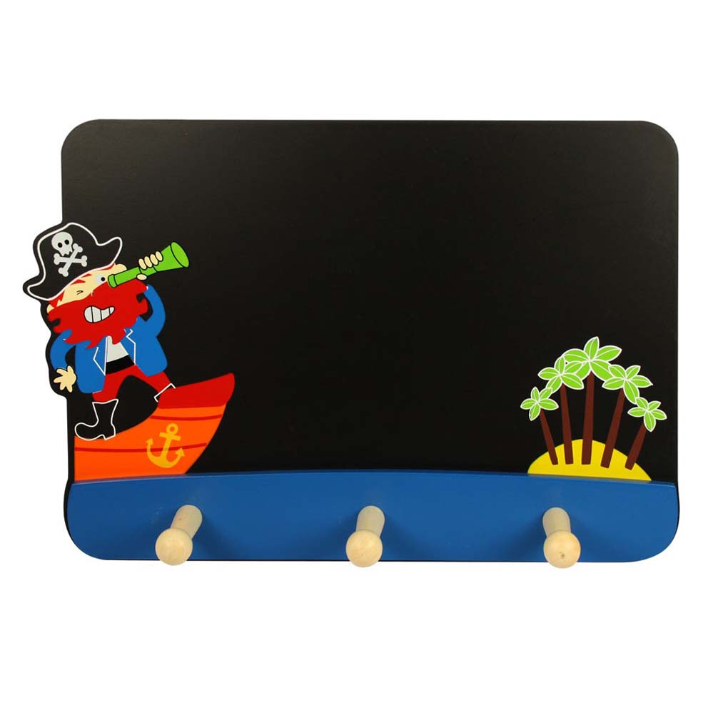 BigJigs Pirate Blackboard with Coat Hooks