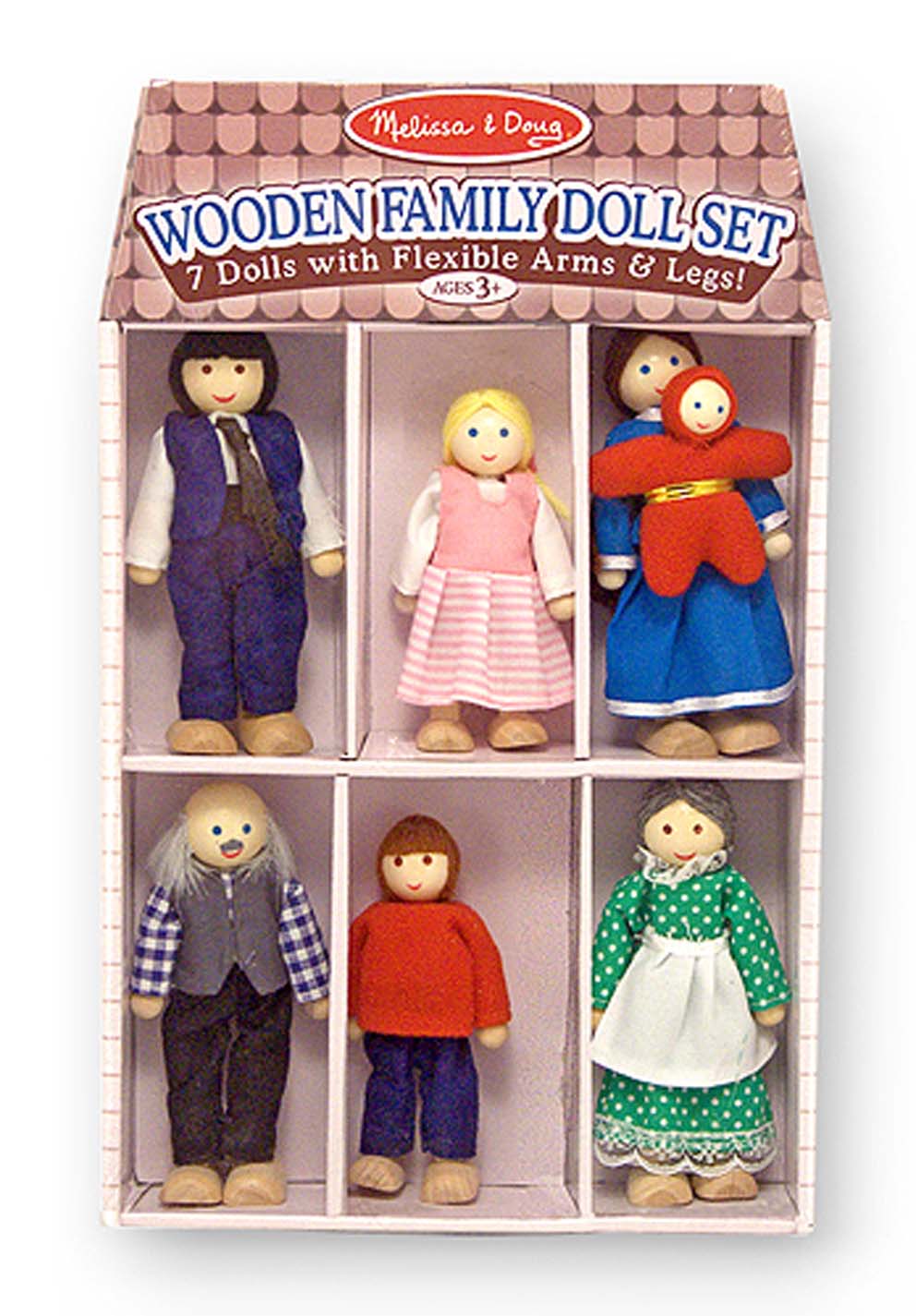 Melissa and Doug Wooden Doll Family Set