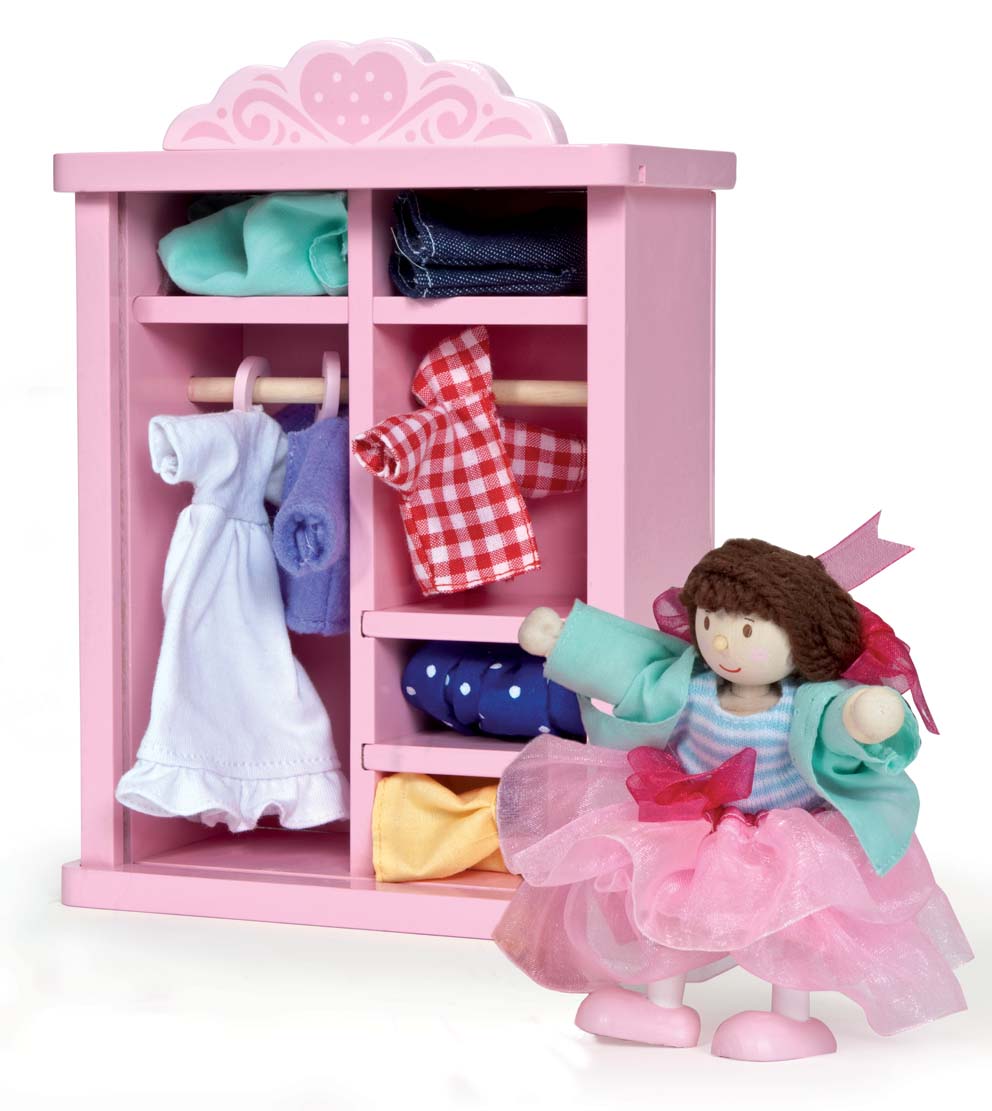 Le Toy Van Dolly and Dressing Up Wardrobe