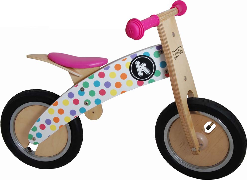 Kiddimoto Pastel Dotty Kurve Bike