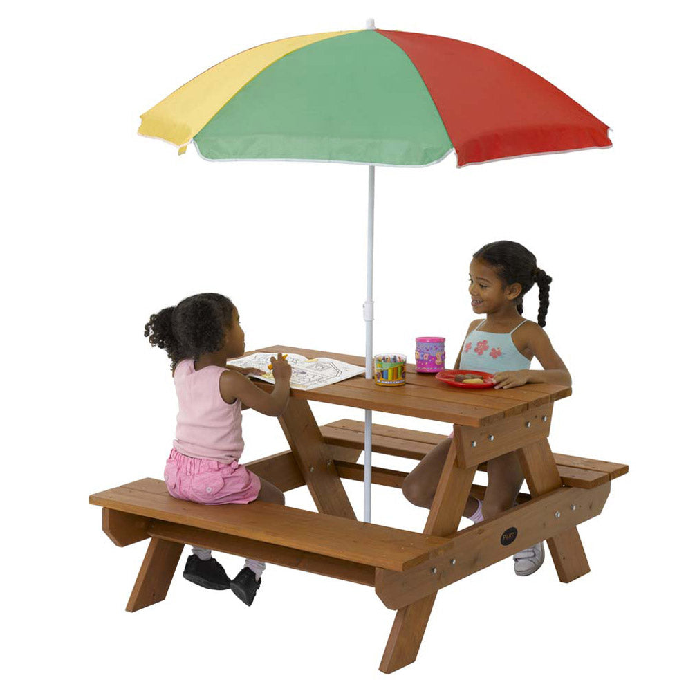 Plum Children's Picnic Table with Parasol