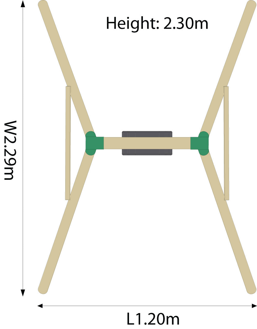 Plum Products Bush Baby Wooden Pole Swing Set
