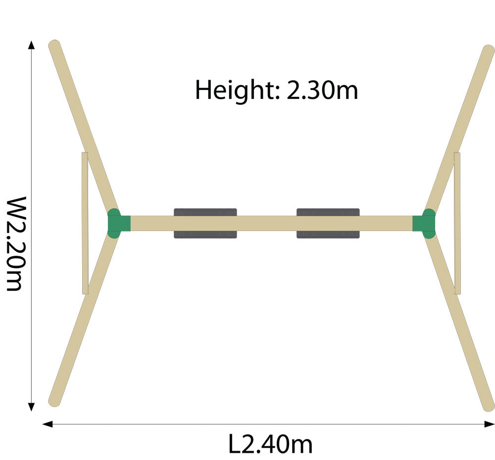 Plum Products Marmoset Wooden Pole Swing Set